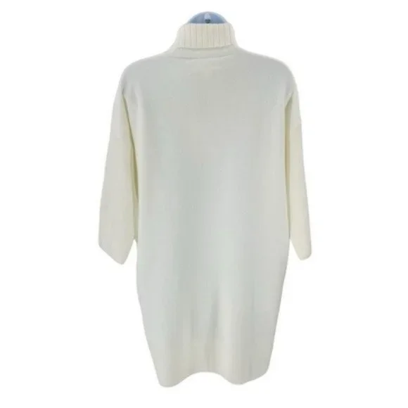 Pomander Place NEW Winter White Vivianne Turtleneck Sweater Mini Dress Size XL - Picture 7 of 11